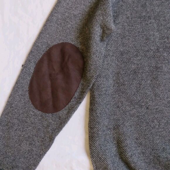 John W. Nordstrom Cashmere Sweater Elbow Patches Preppy Grandpacore Men's Size L - Picture 6 of 7